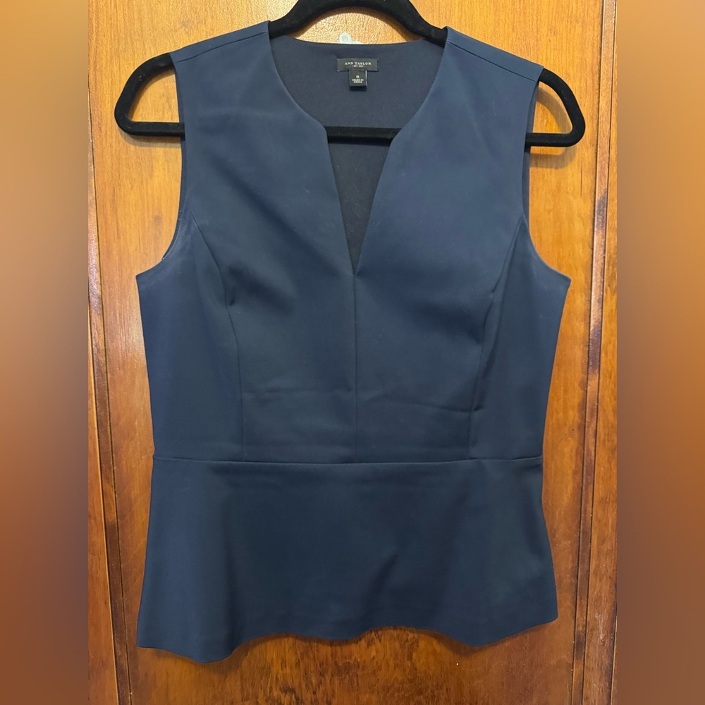 Ann Taylor Navy Blue Top